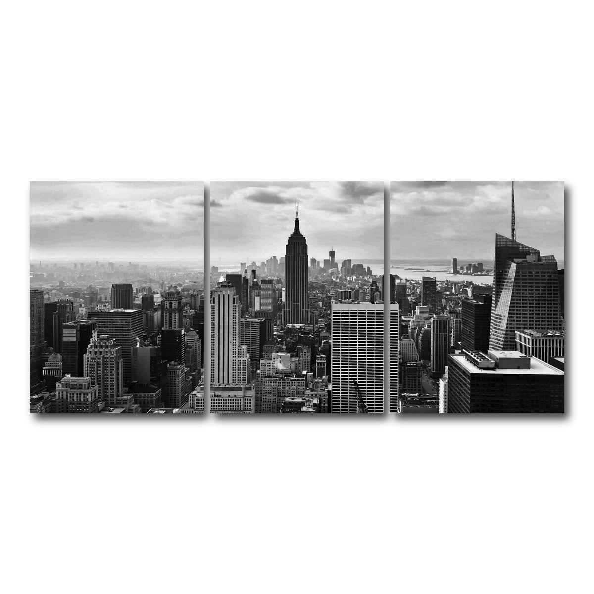 AUTO-MOCKUP WHITE | New York Skyline | 3 Piece | Gallery Wrap Canvas | group=18x24
