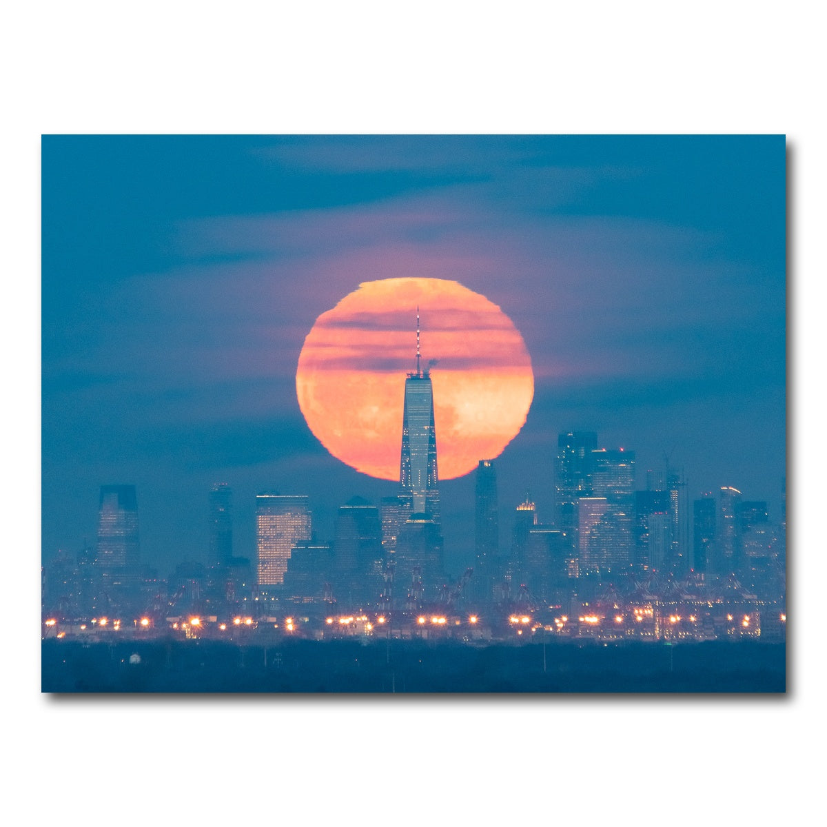 AUTO-MOCKUP WHITE | New York Sun Skyline | 1 Piece | Gallery Wrap Canvas | group=4x3