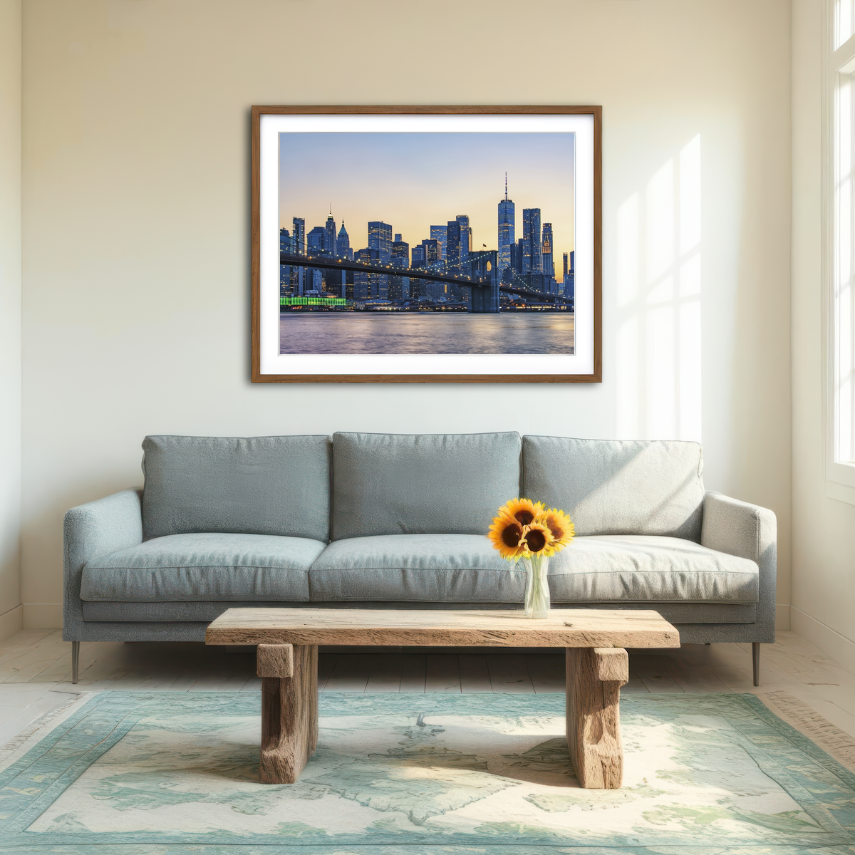 AUTO-MOCKUP ROOM | New York Sunset Wall Art