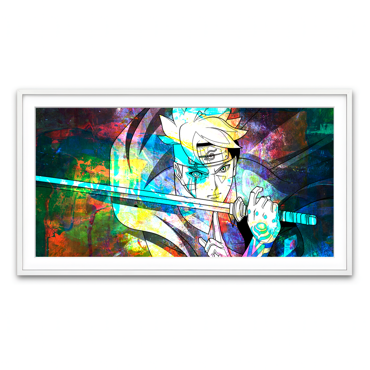 Framed Print 2x1 White