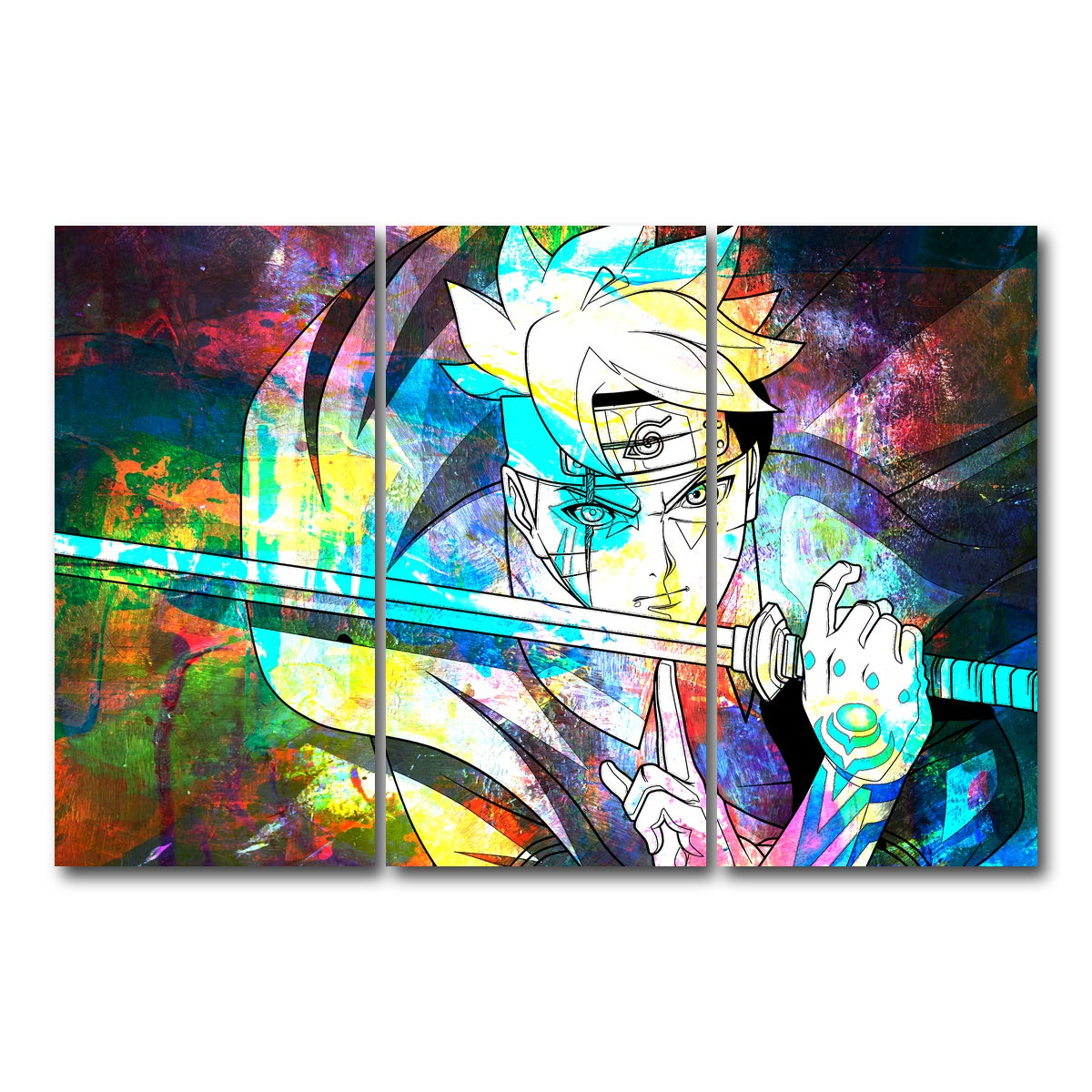 AUTO-MOCKUP WHITE | Next Generations Katana | 3 Piece | Gallery Wrap Canvas | group=12x24