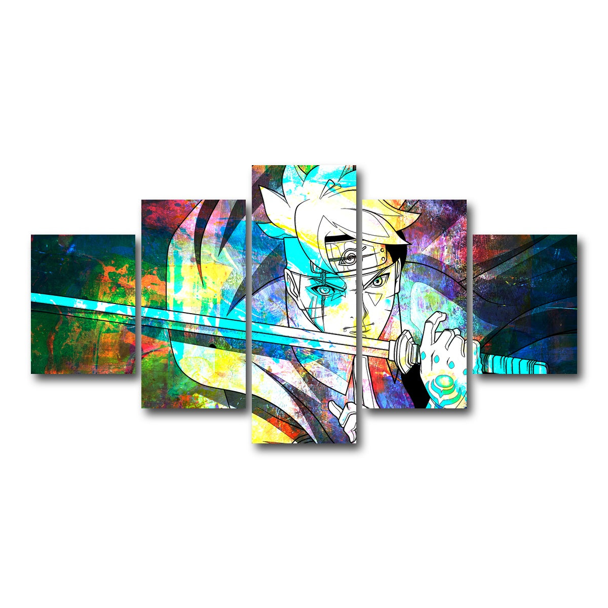 AUTO-MOCKUP WHITE | Next Generations Katana | 5 Piece | Gallery Wrap Canvas | group=5_short