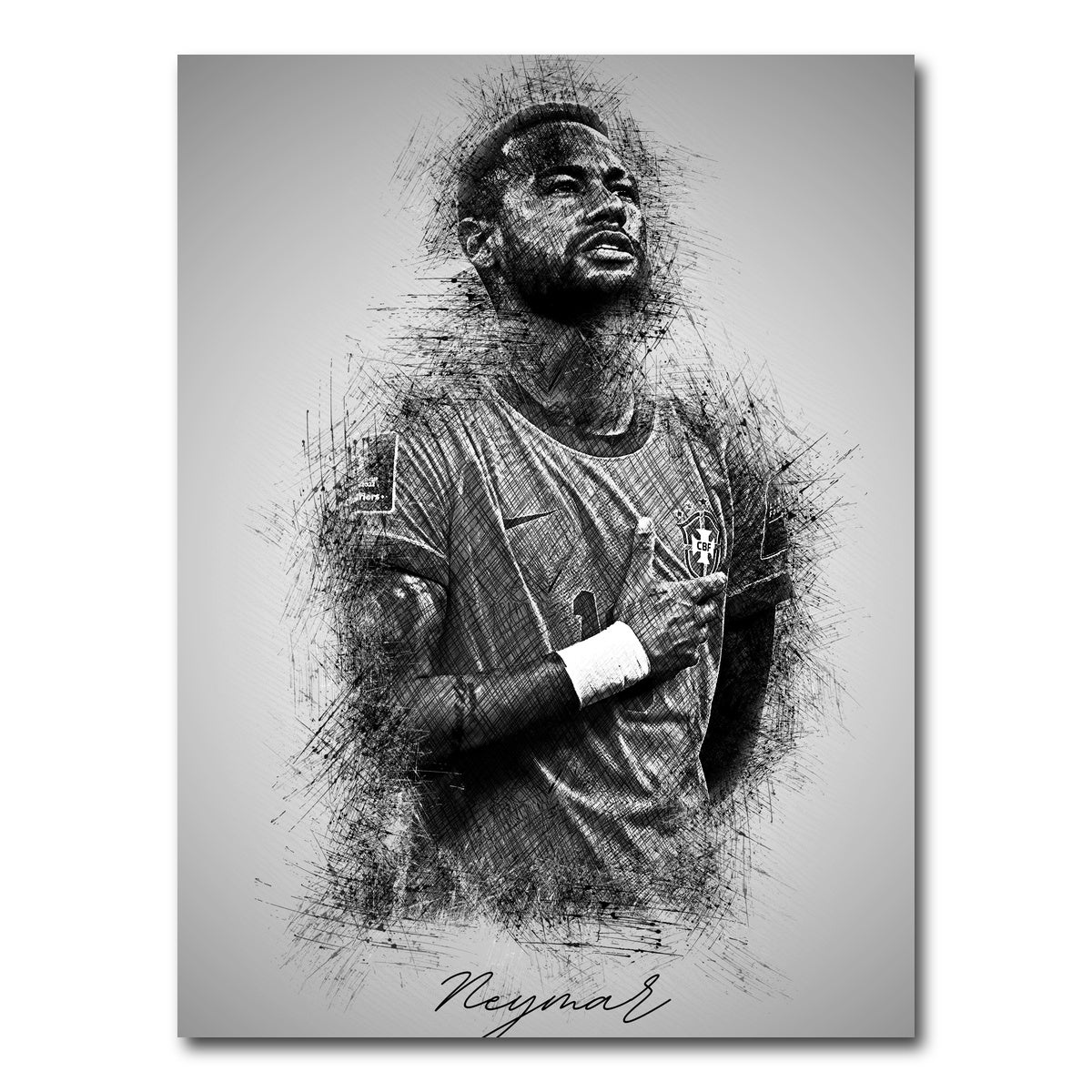 AUTO-MOCKUP WHITE | Neymar 2 | 1 Piece | Gallery Wrap Canvas | group=3x4