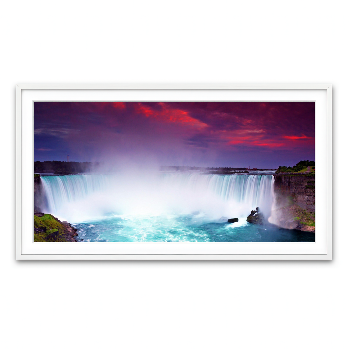 Framed Print 2x1 White