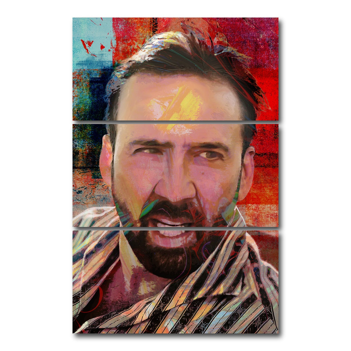 AUTO-MOCKUP WHITE | Nic | 3 Piece | Gallery Wrap Canvas | group=12x24_stacked