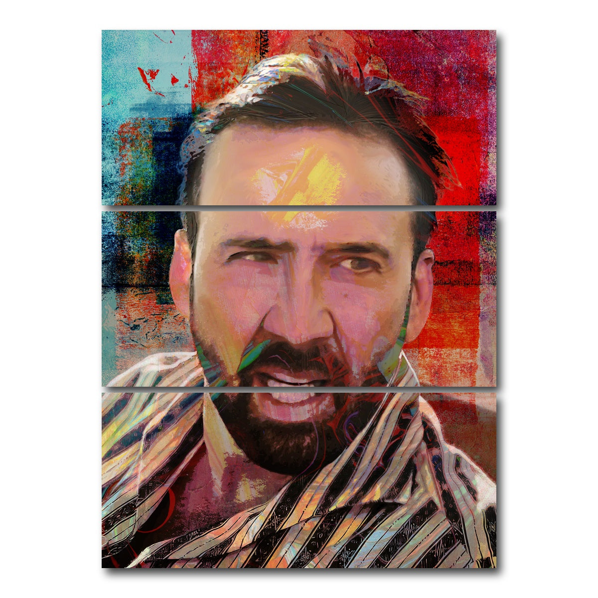 AUTO-MOCKUP WHITE | Nic | 3 Piece | Gallery Wrap Canvas | group=8x18_stacked