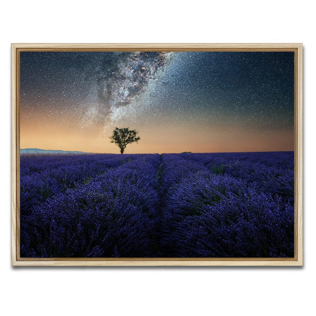 AUTO-MOCKUP WHITE | Night In Provence | 1 Piece | Natural Framed Canvas | group=4x3
