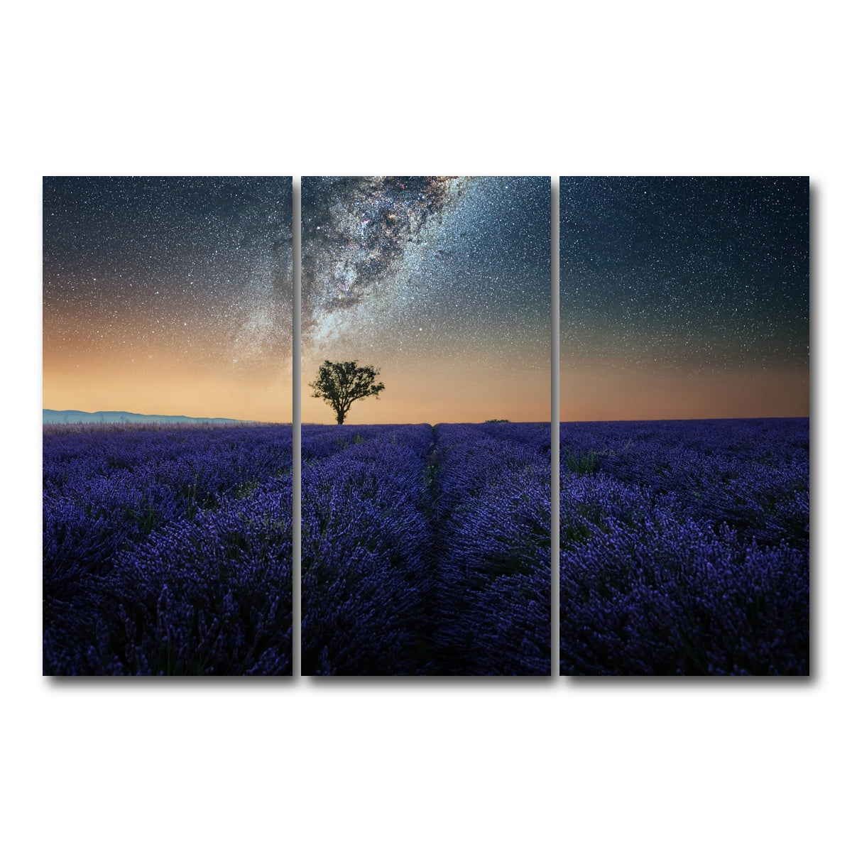 AUTO-MOCKUP WHITE | Night In Provence | 3 Piece | Gallery Wrap Canvas | group=12x24