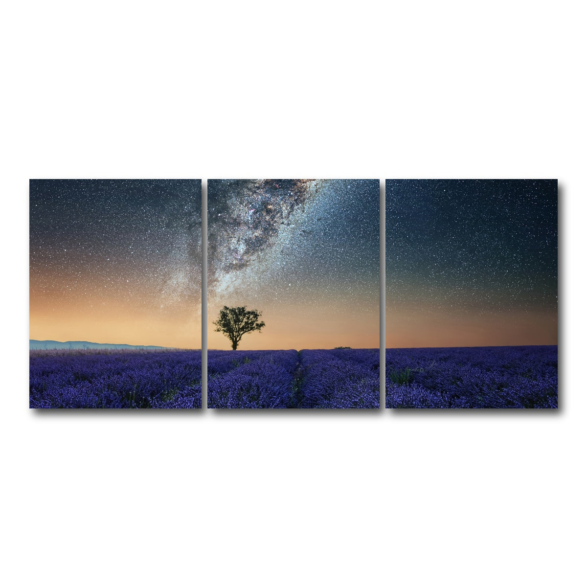AUTO-MOCKUP WHITE | Night In Provence | 3 Piece | Gallery Wrap Canvas | group=18x24