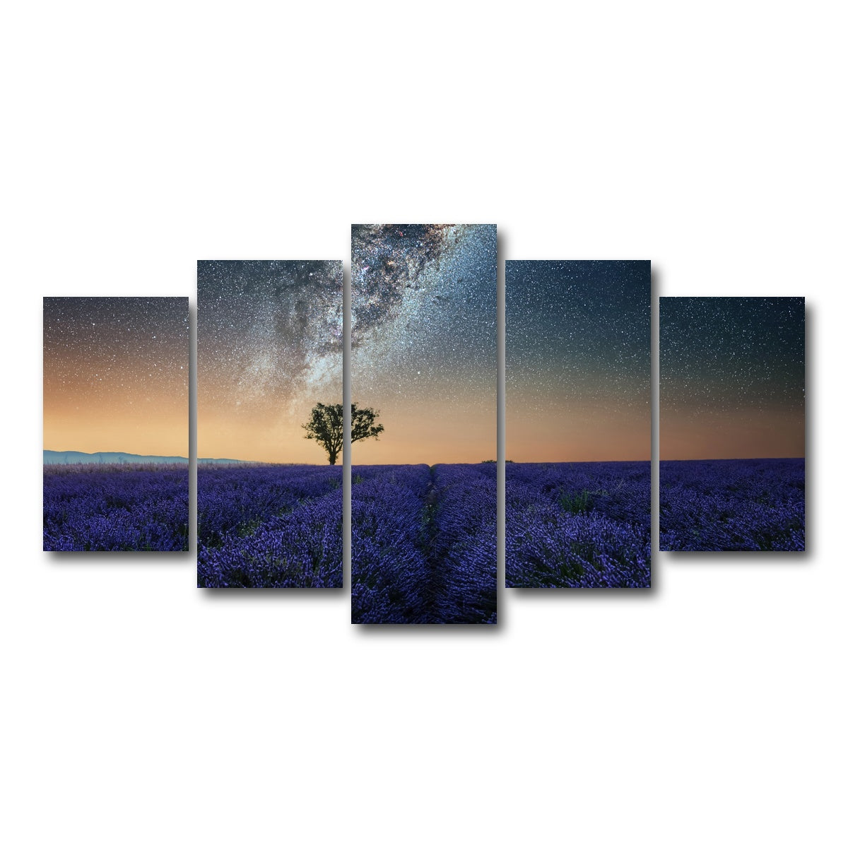 AUTO-MOCKUP WHITE | Night In Provence | 5 Piece | Gallery Wrap Canvas | group=5_normal