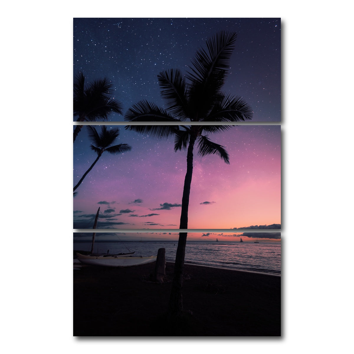 AUTO-MOCKUP WHITE | Night Wonder | 3 Piece | Gallery Wrap Canvas | group=12x24_stacked