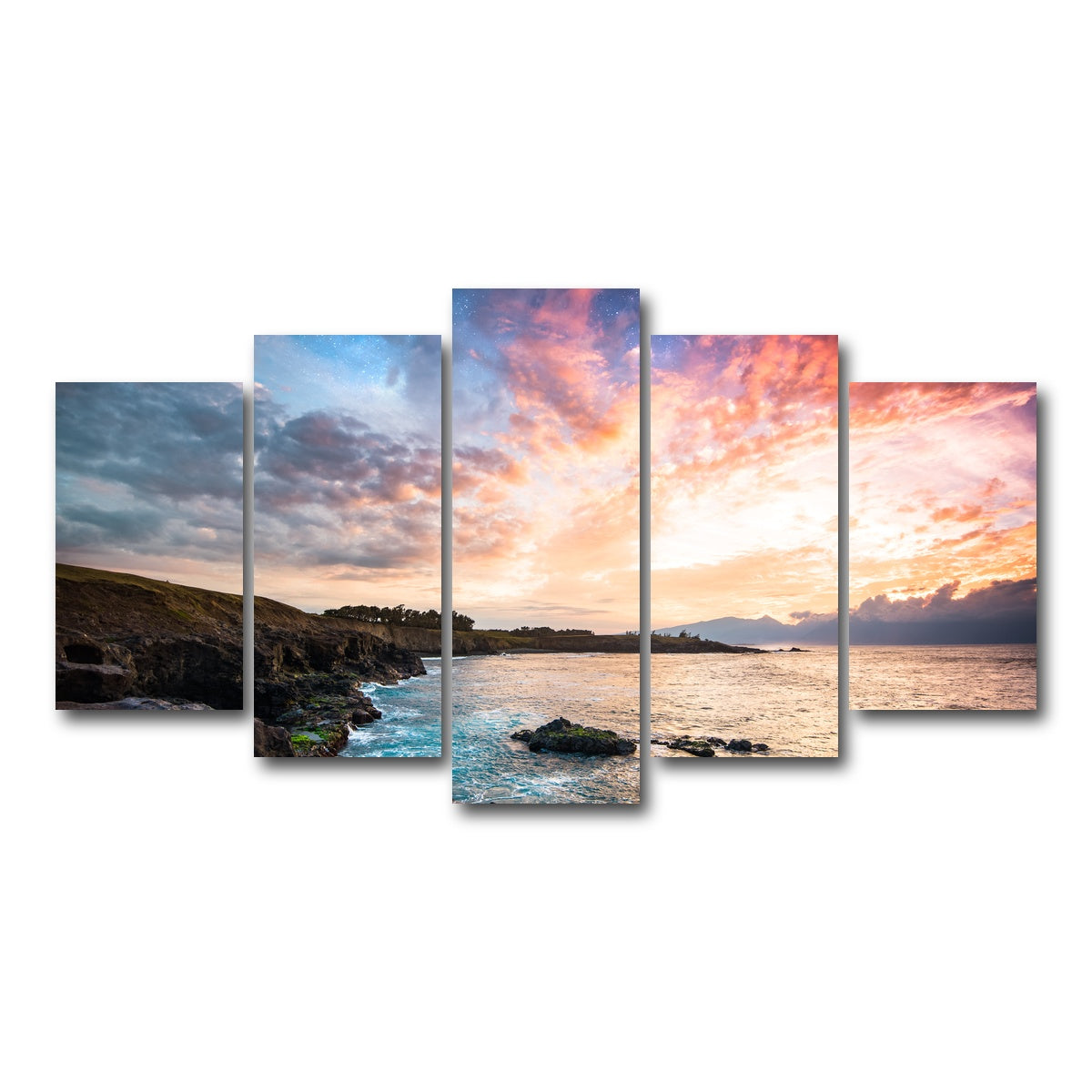 AUTO-MOCKUP WHITE | Night and Day | 5 Piece | Gallery Wrap Canvas | group=5_normal