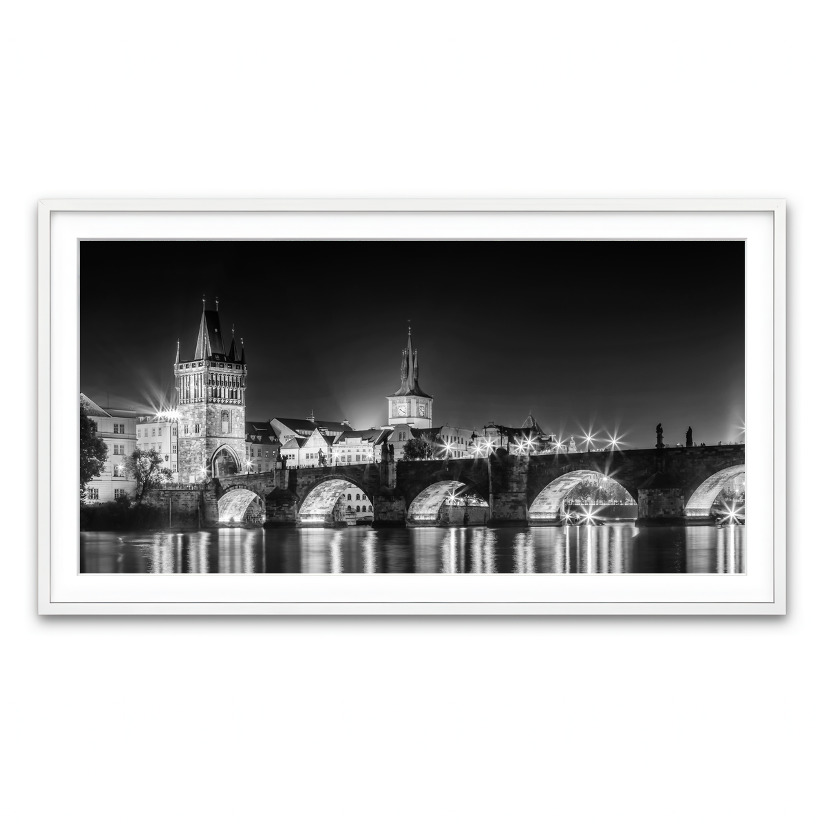 Framed Print 2x1 White