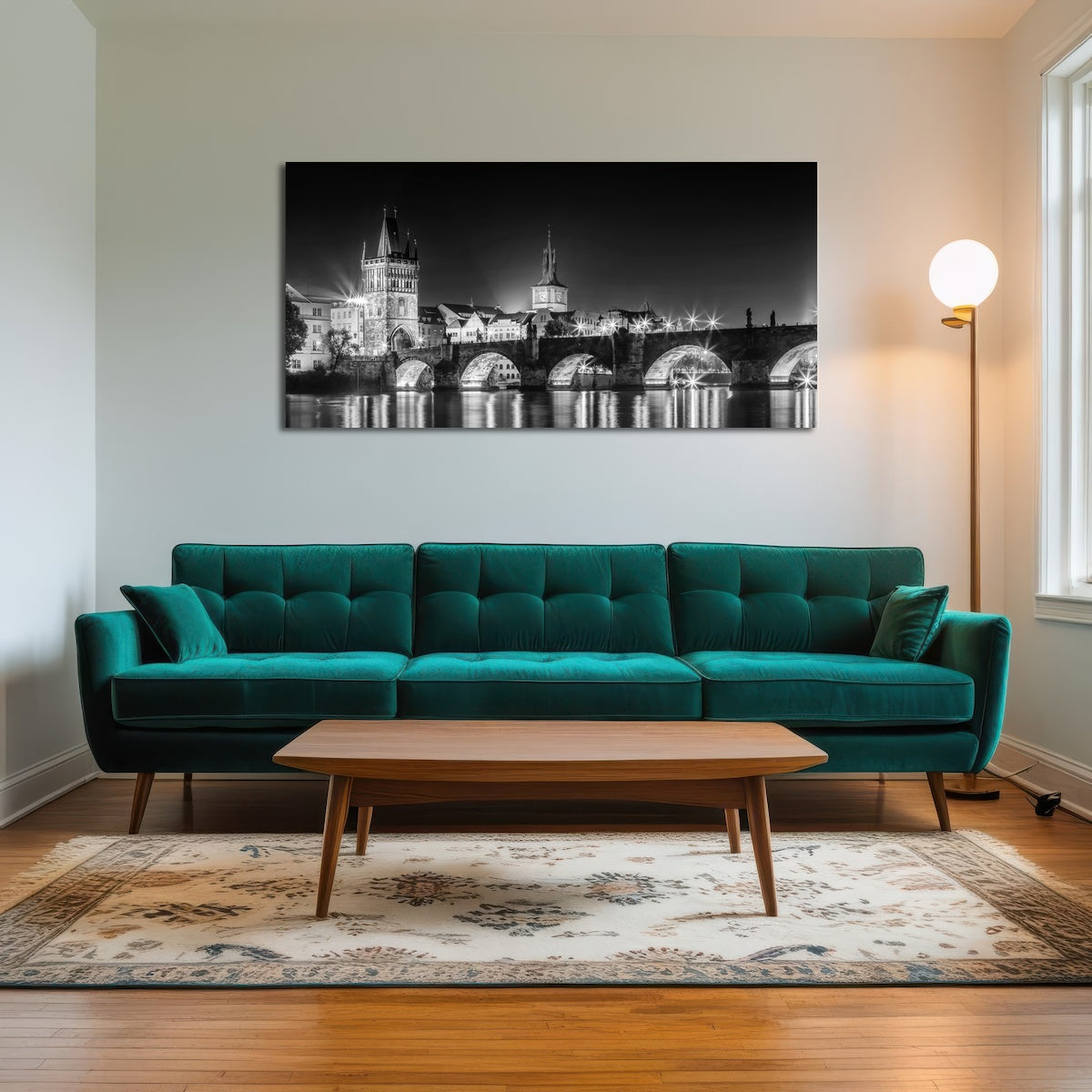 AUTO-MOCKUP ROOM | Night impression of Charles Bridge in Prague