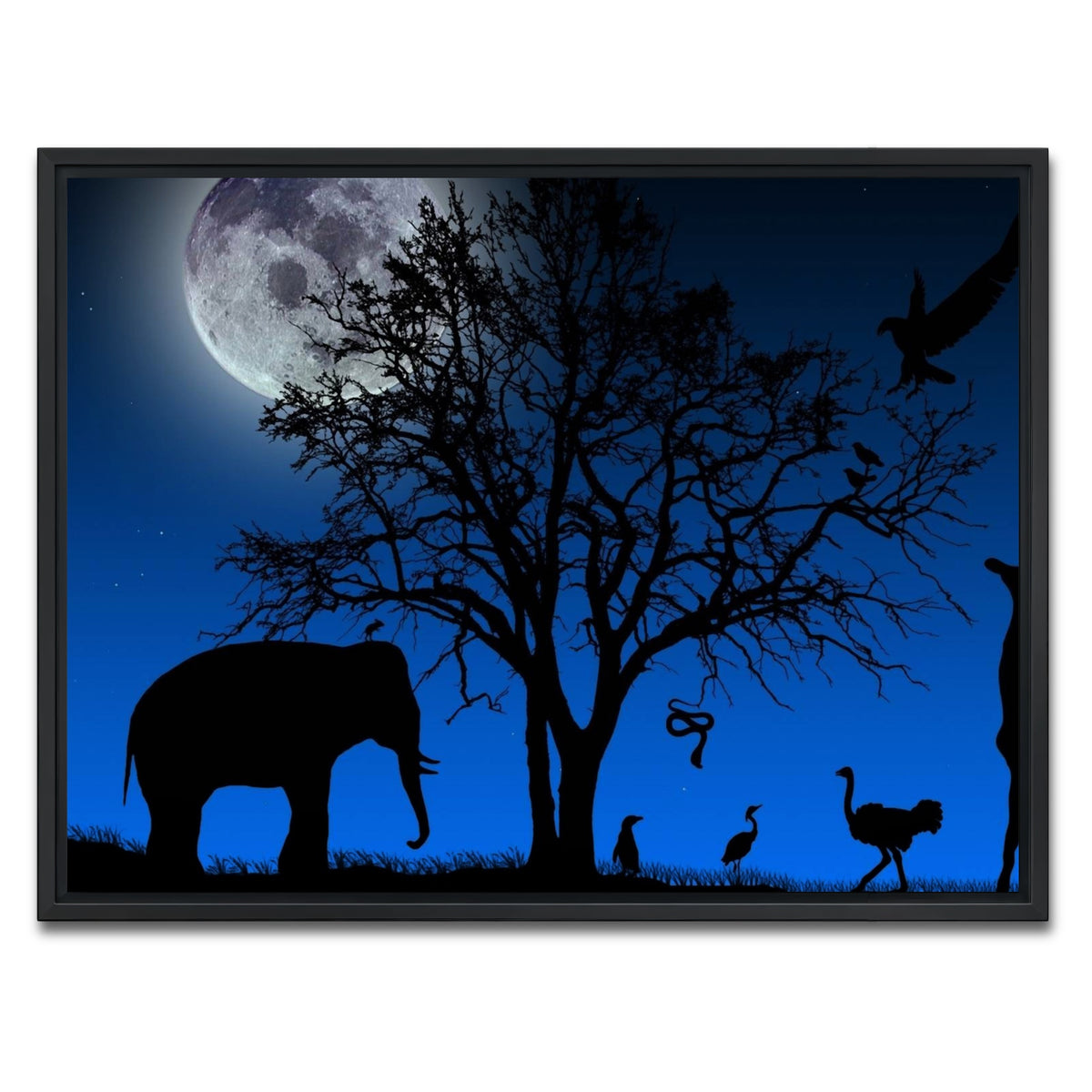 AUTO-MOCKUP WHITE | Nights in Africa Wall Art | 1 Piece | Black Frame | group=4x3