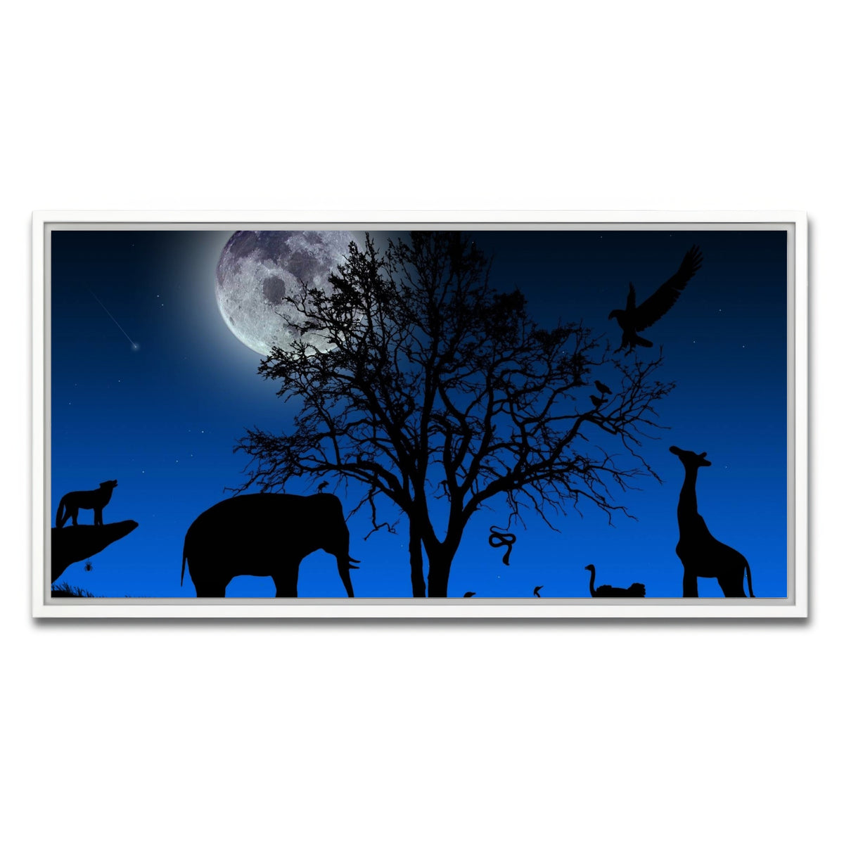 AUTO-MOCKUP WHITE | Nights in Africa Wall Art | 1 Piece | White Frame | group=2x1