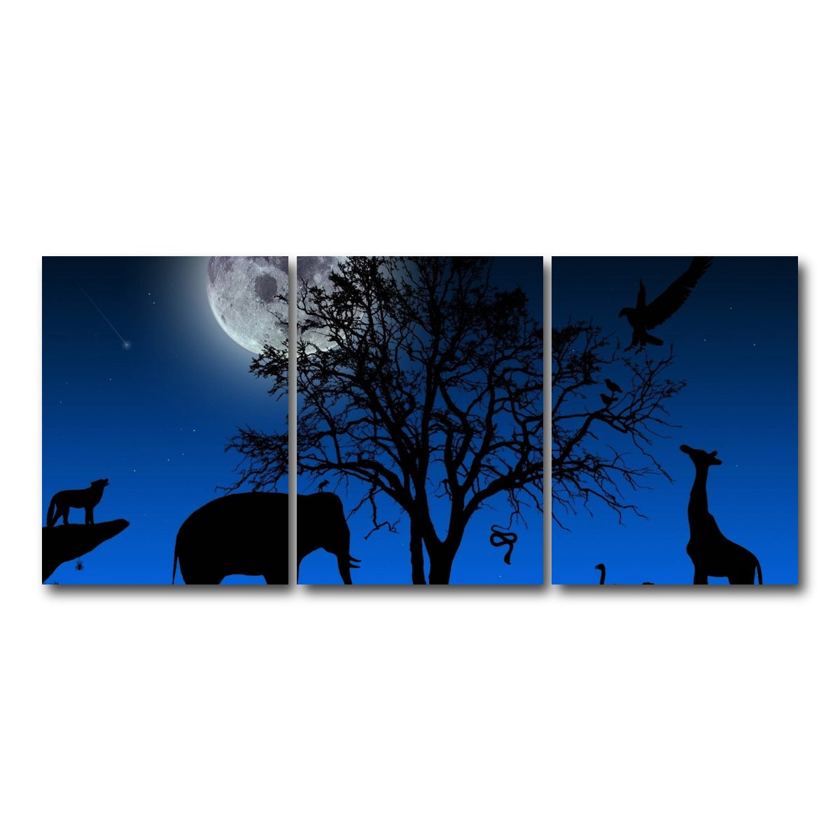 AUTO-MOCKUP WHITE | Nights in Africa Wall Art | 3 Piece | Gallery Wrapped | group=18x24