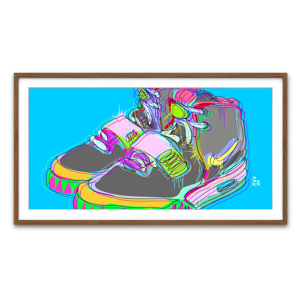 Framed Print 2x1 Walnut