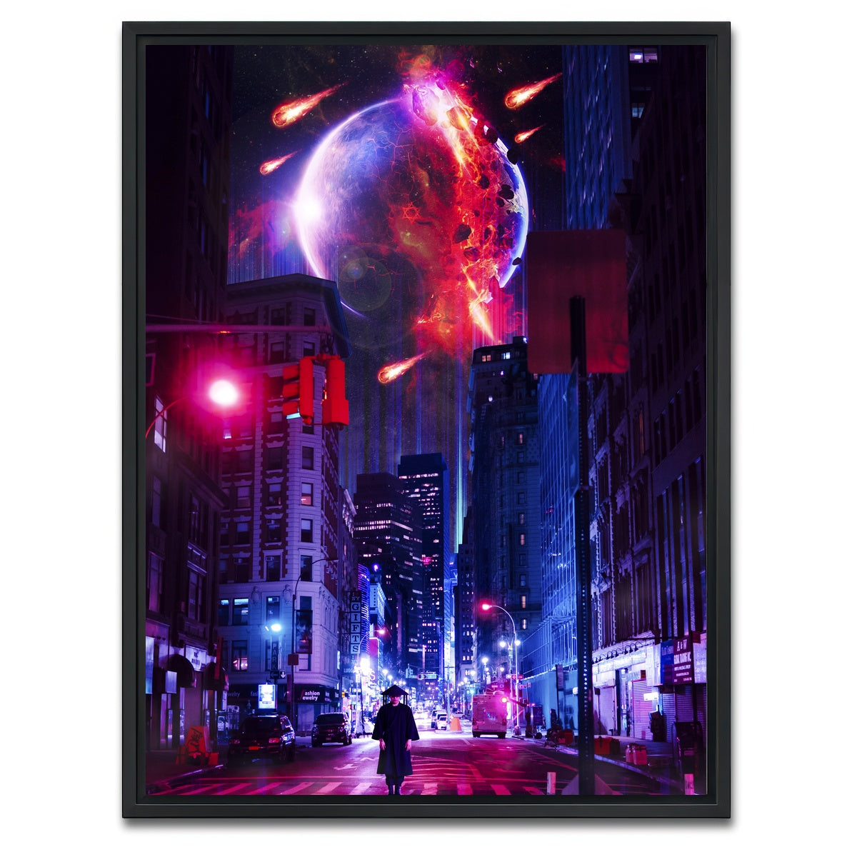 AUTO-MOCKUP WHITE | Ninja City | 1 Piece | Black Framed Canvas | group=3x4