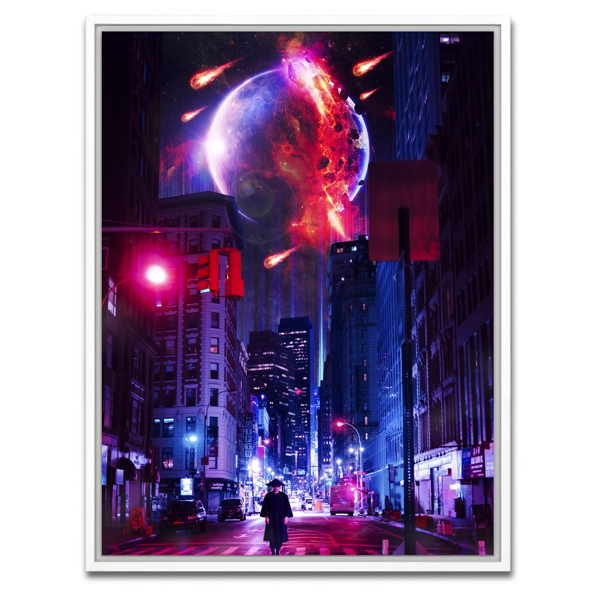 AUTO-MOCKUP WHITE | Ninja City | 1 Piece | White Framed Canvas | group=3x4