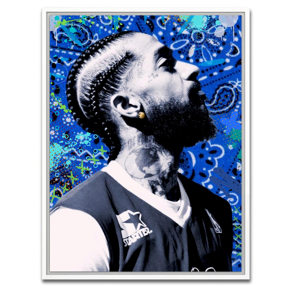 AUTO-MOCKUP WHITE | Nipsey Blue Final | 1 Piece | White Framed Canvas | group=3x4