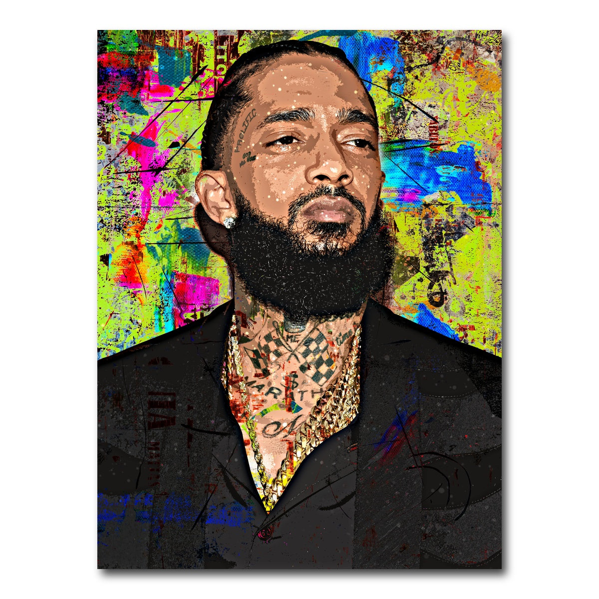 AUTO-MOCKUP WHITE | Nipsey Hussle | 1 Piece | Gallery Wrap Canvas | group=3x4