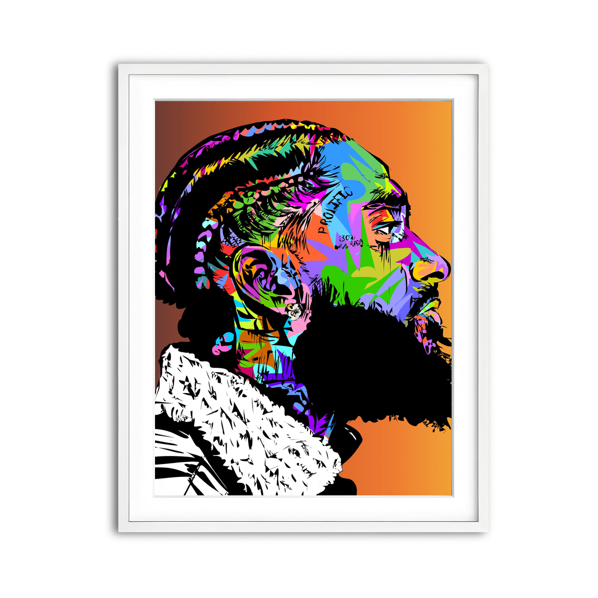 Framed Print 3x4 White