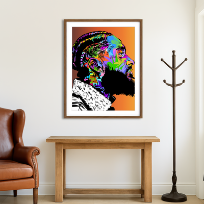 AUTO-MOCKUP ROOM | Nipsey Hustle Rip Wall Art