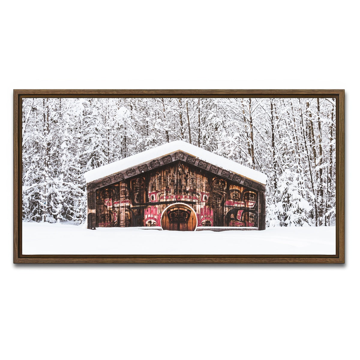 AUTO-MOCKUP WHITE | Nisga'a Memorial | 1 Piece | Walnut Framed Canvas | group=2x1