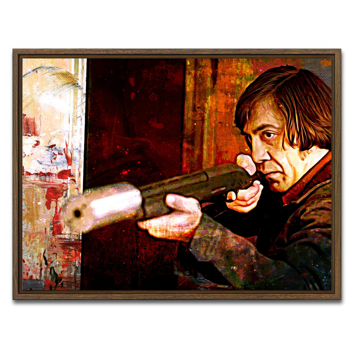 AUTO-MOCKUP WHITE | No Country For Old Men | 1 Piece | Walnut Framed Canvas | group=4x3