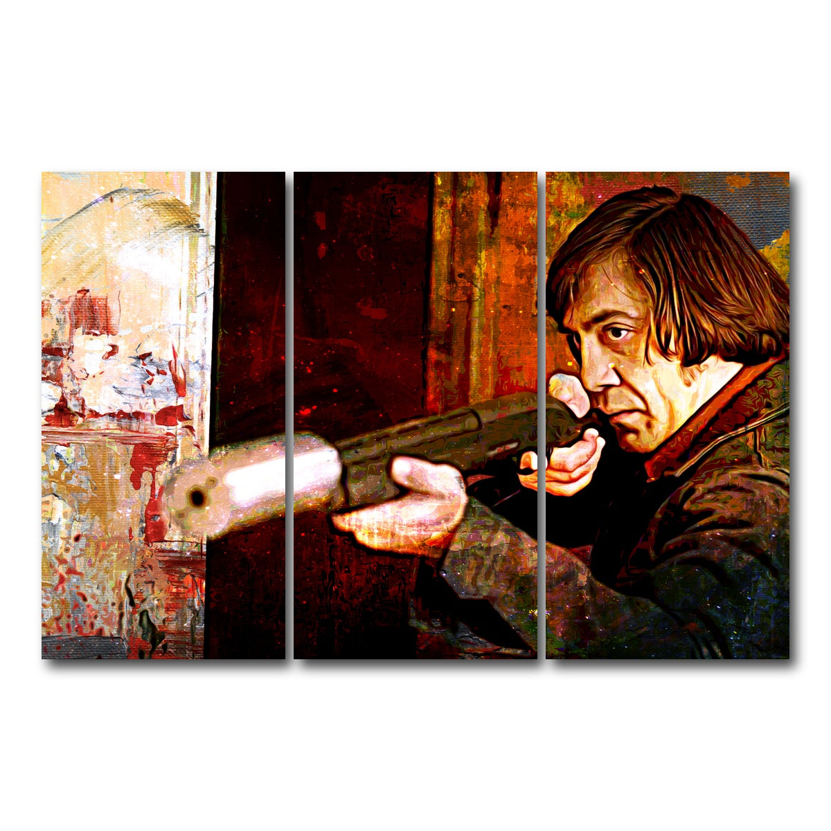 AUTO-MOCKUP WHITE | No Country For Old Men | 3 Piece | Gallery Wrap Canvas | group=12x24