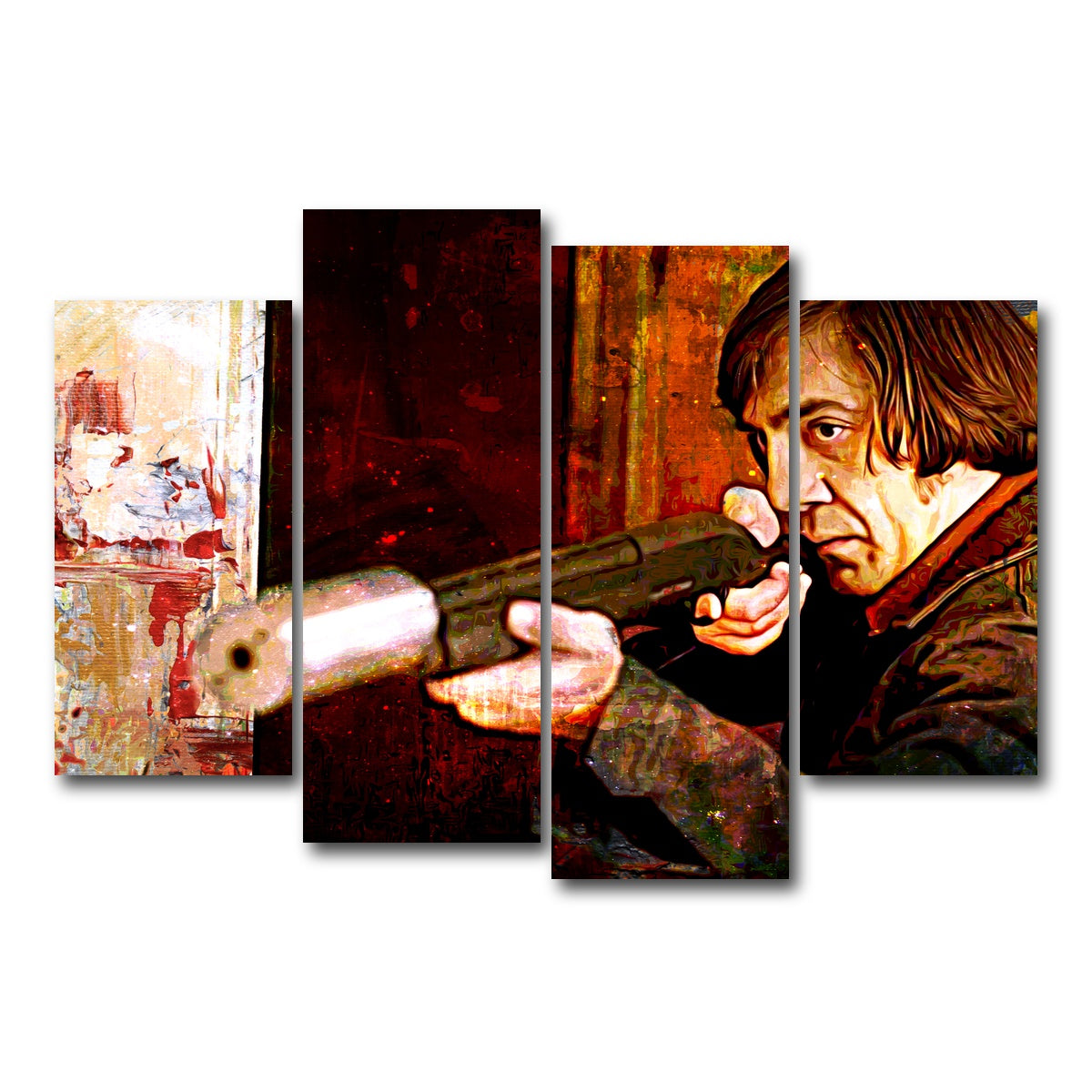 AUTO-MOCKUP WHITE | No Country For Old Men | 4 Piece | Gallery Wrap Canvas | group=4_short