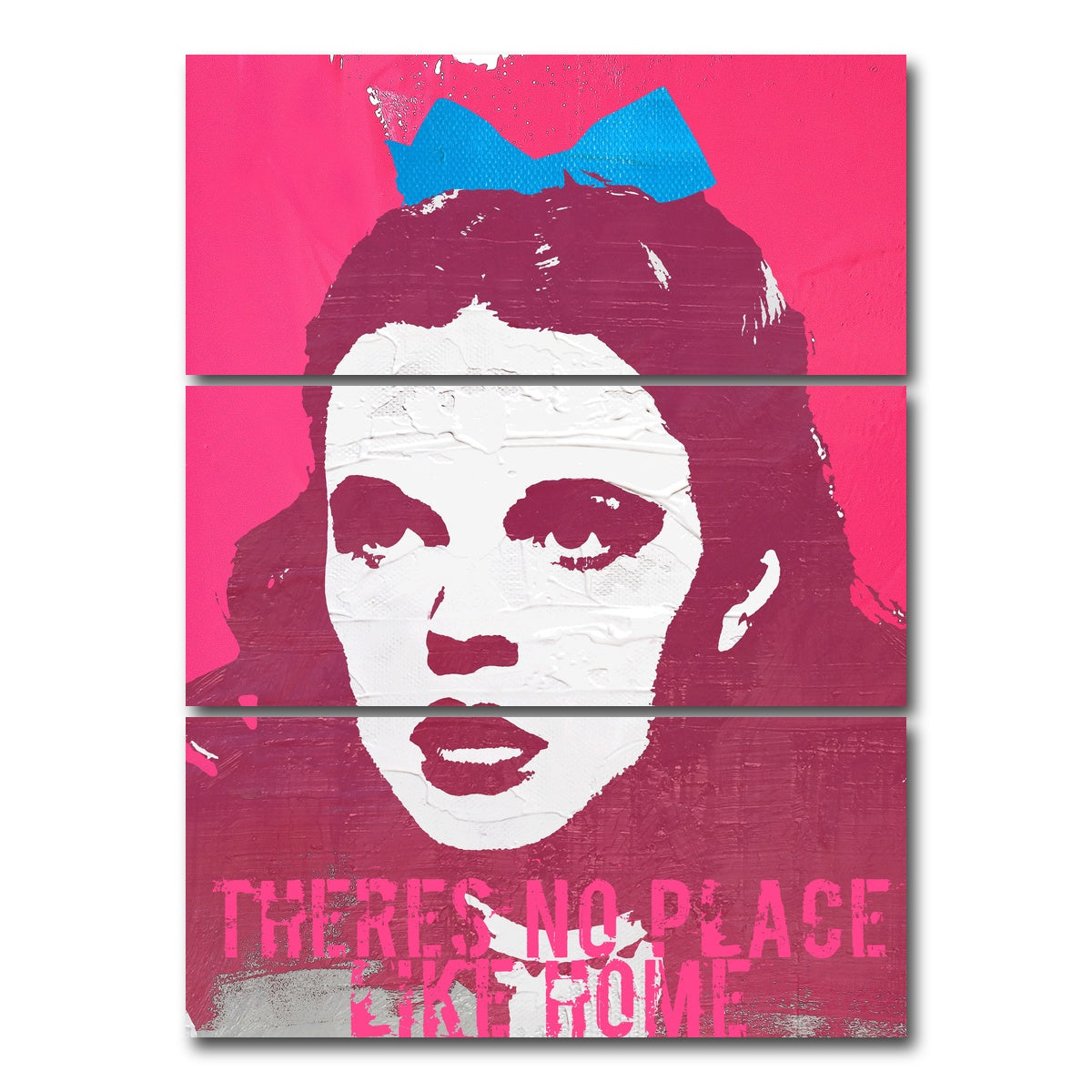 AUTO-MOCKUP WHITE | No place like home | 3 Piece | Gallery Wrap Canvas | group=8x18_stacked