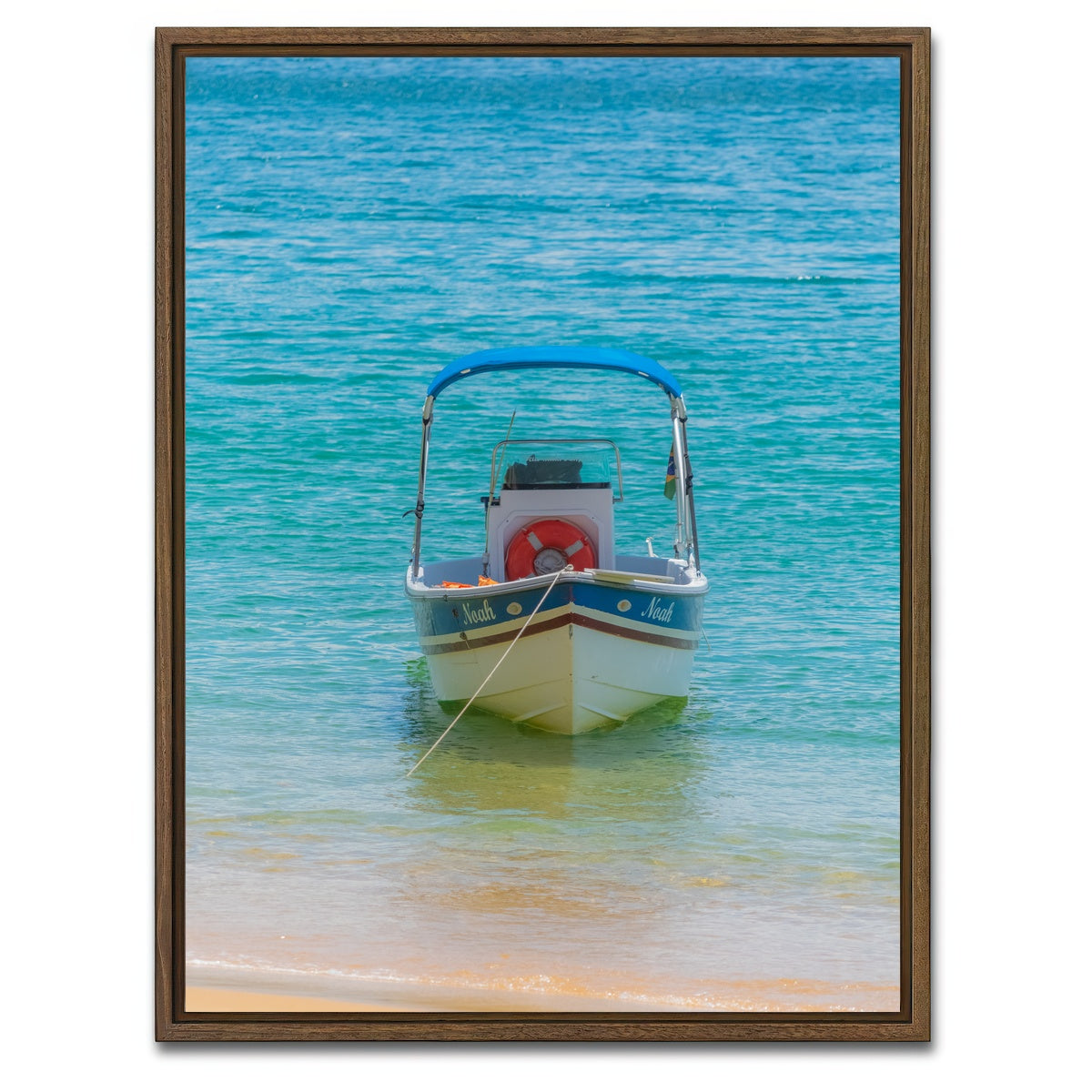 AUTO-MOCKUP WHITE | Noah the boat | 1 Piece | Walnut Framed Canvas | group=3x4