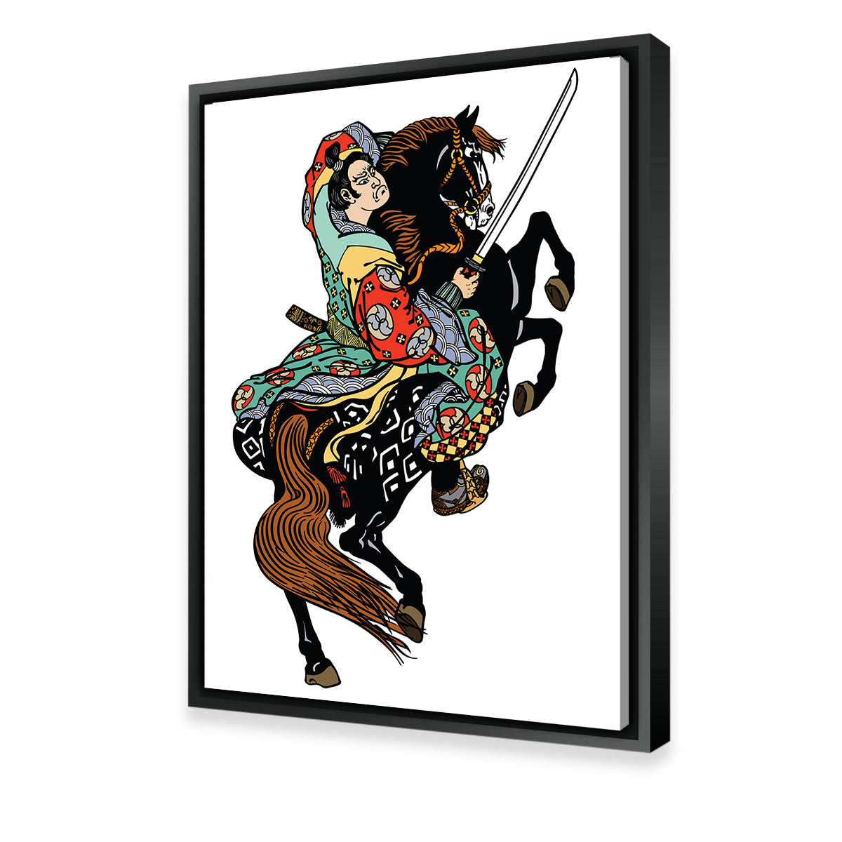 Noble Samurai Horseman Wall Art