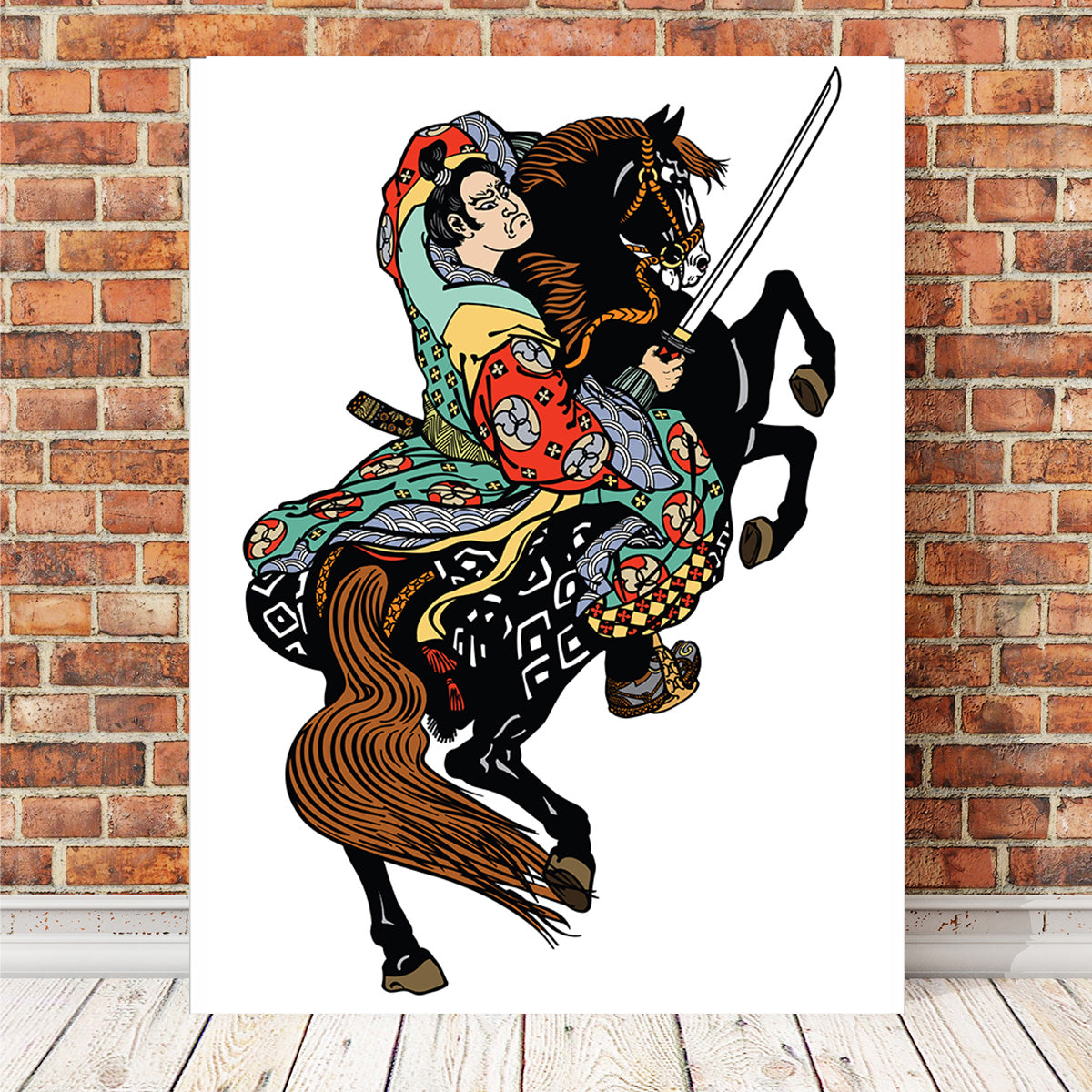 Noble Samurai Horseman Wall Art