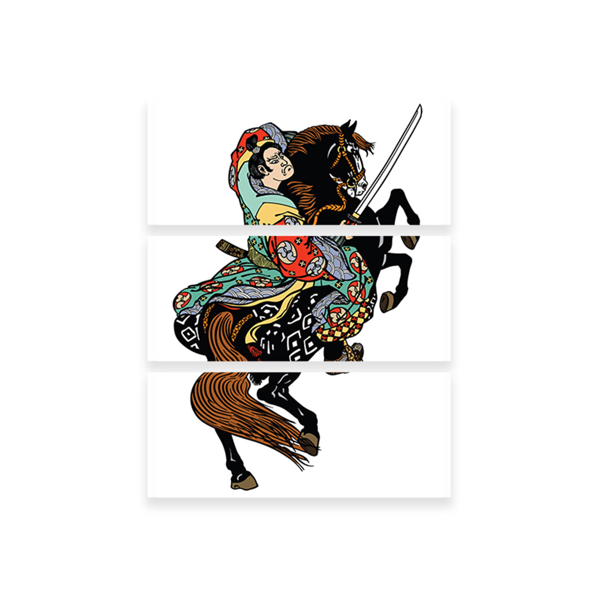 Noble Samurai Horseman Wall Art