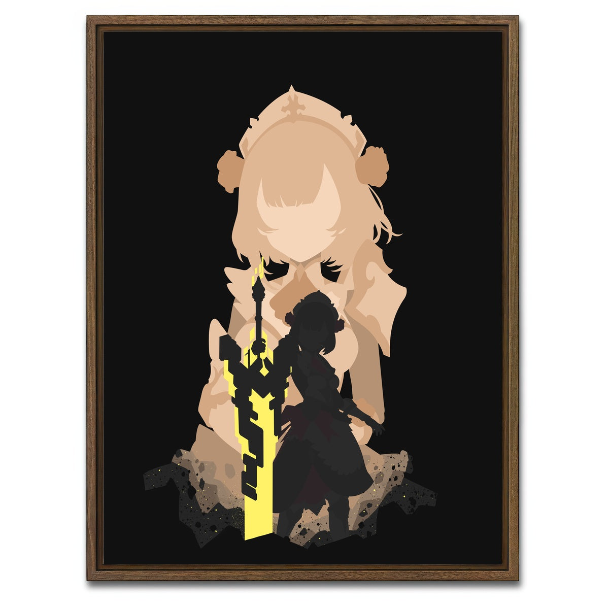 AUTO-MOCKUP WHITE | Noelle | 1 Piece | Walnut Framed Canvas | group=3x4