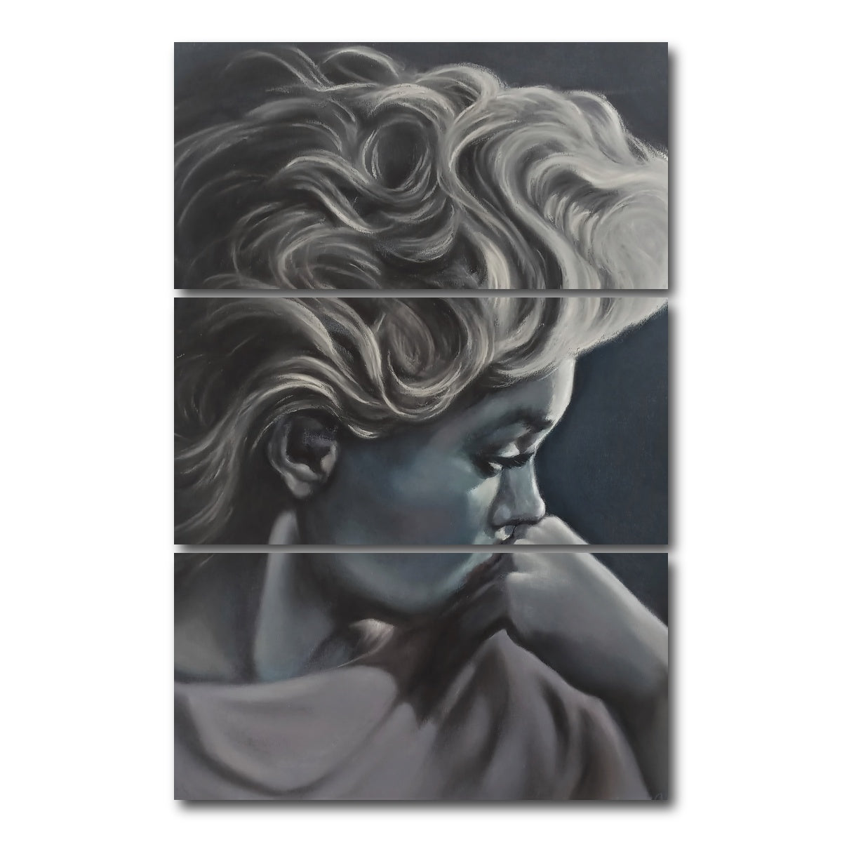 AUTO-MOCKUP WHITE | Norma Jeane | 3 Piece | Gallery Wrap Canvas | group=12x24_stacked