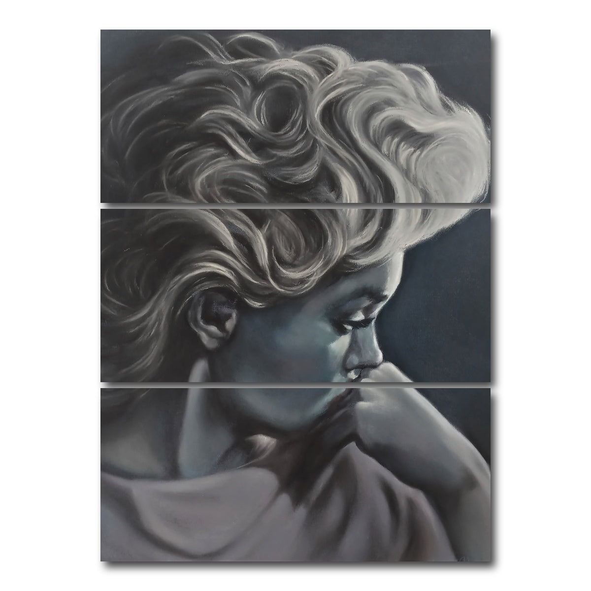 AUTO-MOCKUP WHITE | Norma Jeane | 3 Piece | Gallery Wrap Canvas | group=8x18_stacked