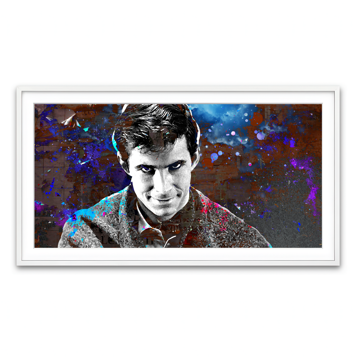 Framed Print 2x1 White