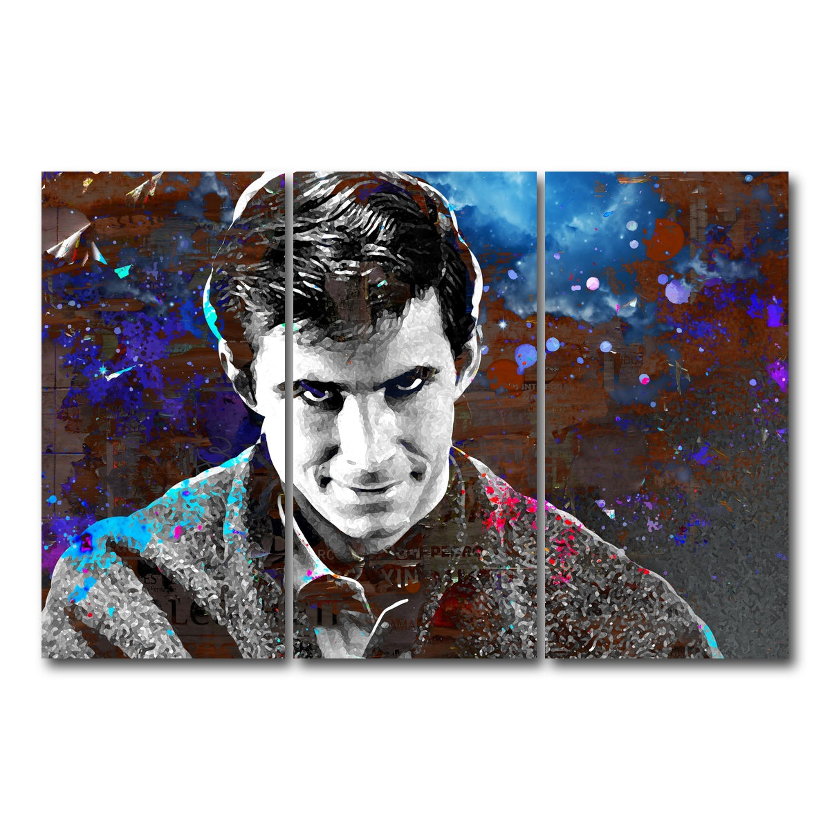 AUTO-MOCKUP WHITE | Norman Bates | 3 Piece | Gallery Wrap Canvas | group=12x24