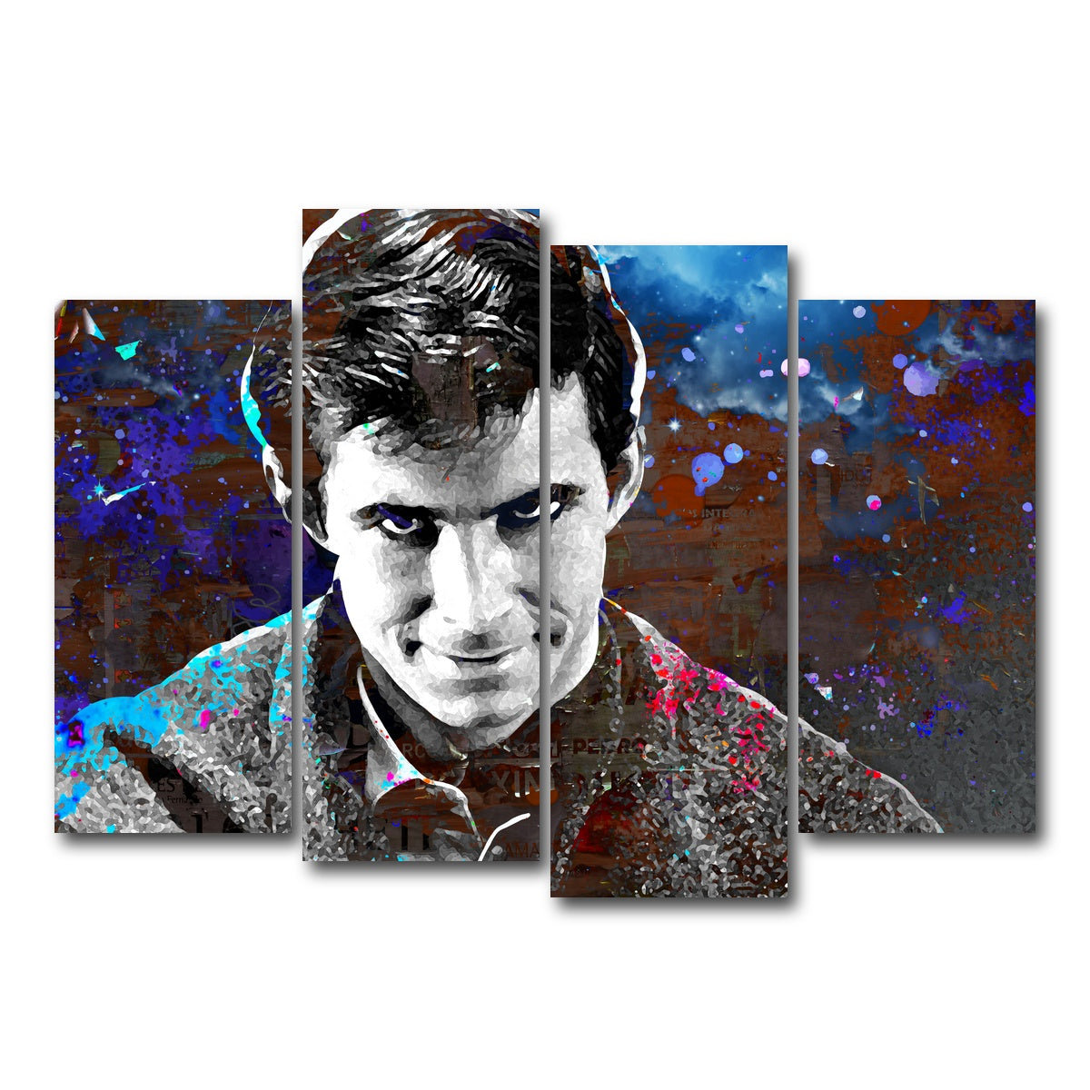 AUTO-MOCKUP WHITE | Norman Bates | 4 Piece | Gallery Wrap Canvas | group=4_normal