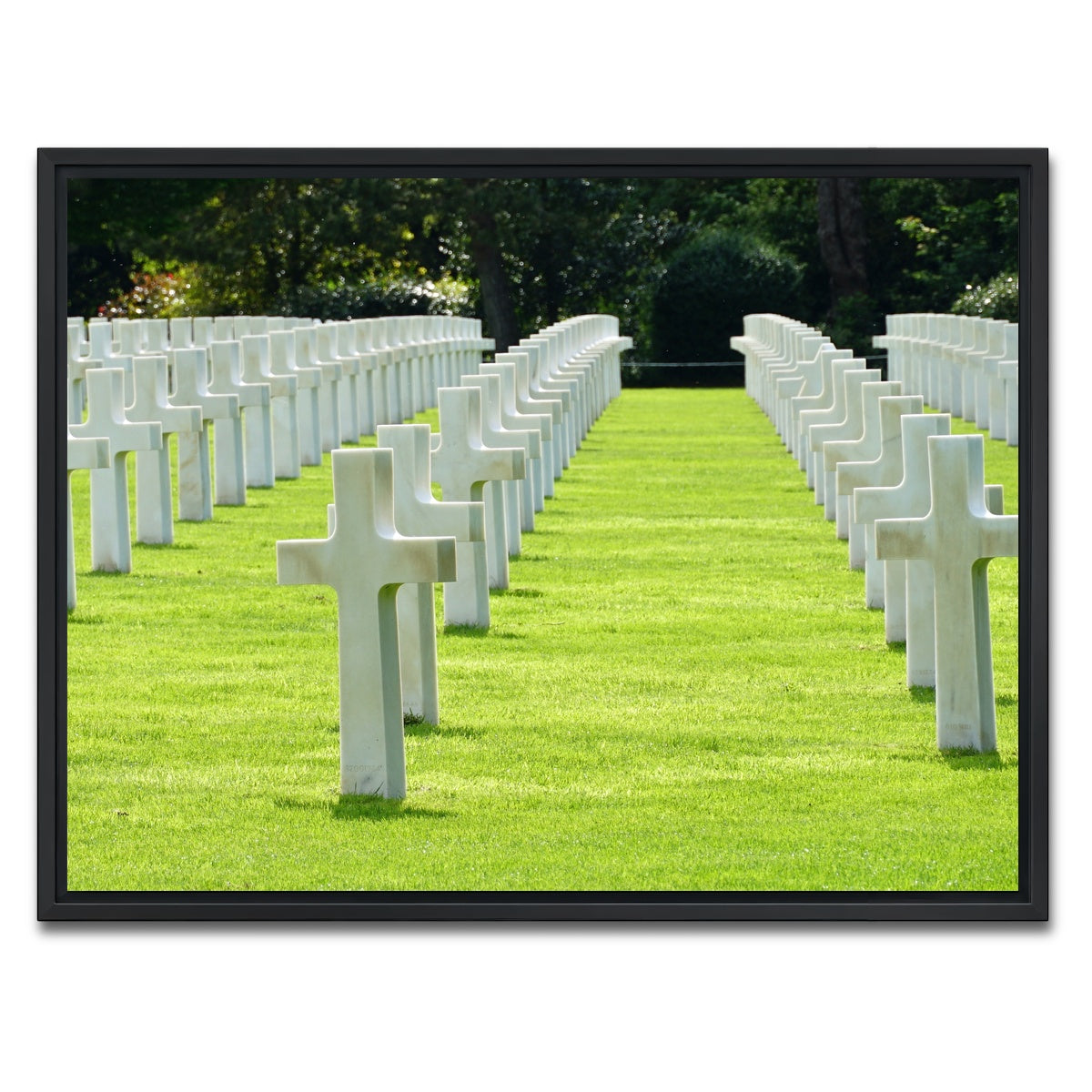 AUTO-MOCKUP WHITE | Normandy American Military Cemetery | 1 Piece | Black Framed Canvas | group=4x3