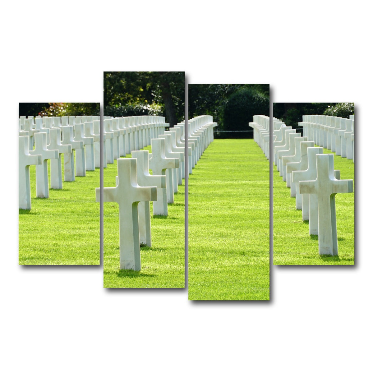 AUTO-MOCKUP WHITE | Normandy American Military Cemetery | 4 Piece | Gallery Wrap Canvas | group=4_short
