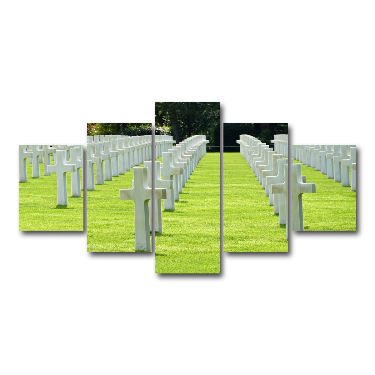 AUTO-MOCKUP WHITE | Normandy American Military Cemetery | 5 Piece | Gallery Wrap Canvas | group=5_short