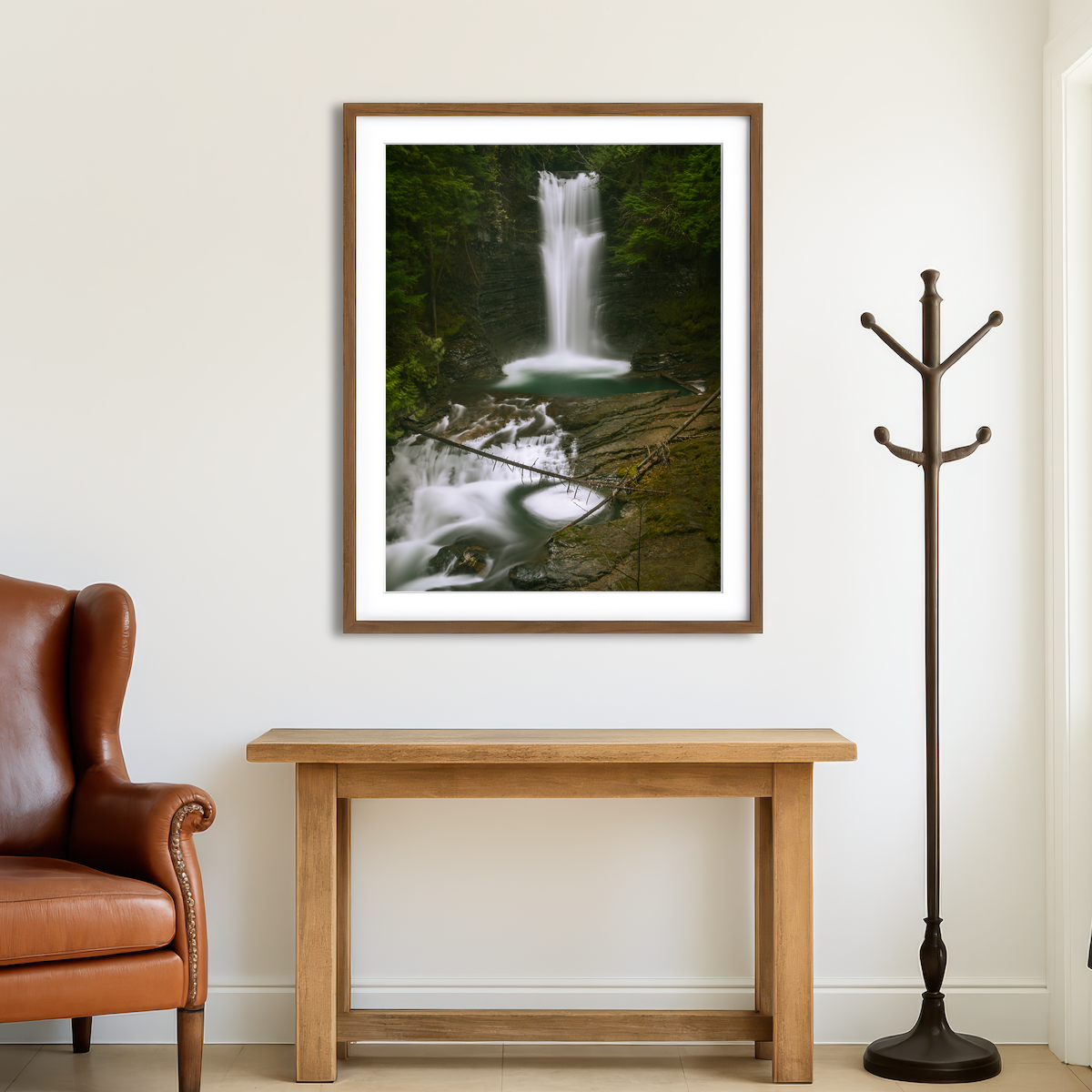AUTO-MOCKUP ROOM | Northern BC Waterfall Wall Art