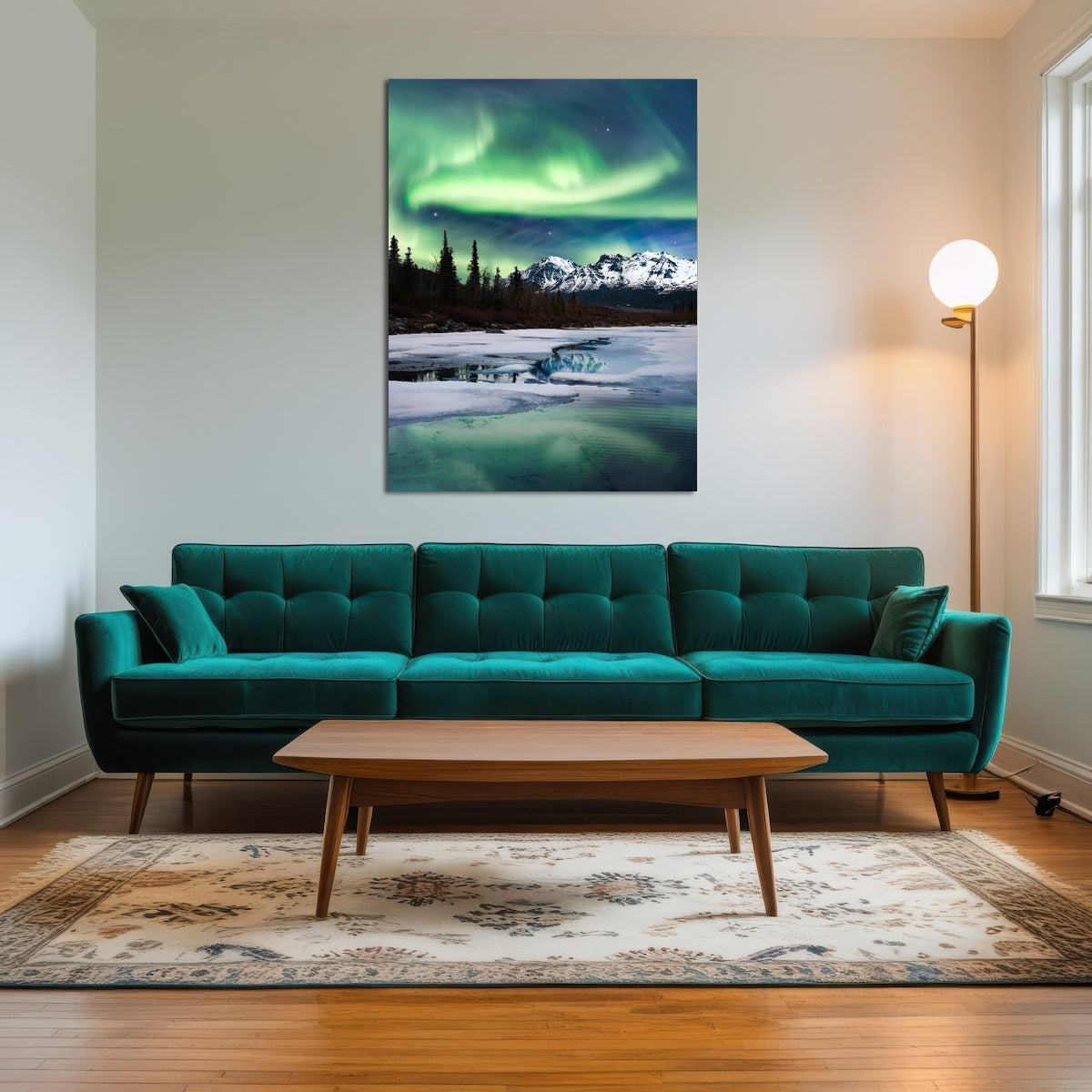 AUTO-MOCKUP ROOM | Northern Lights Landscape