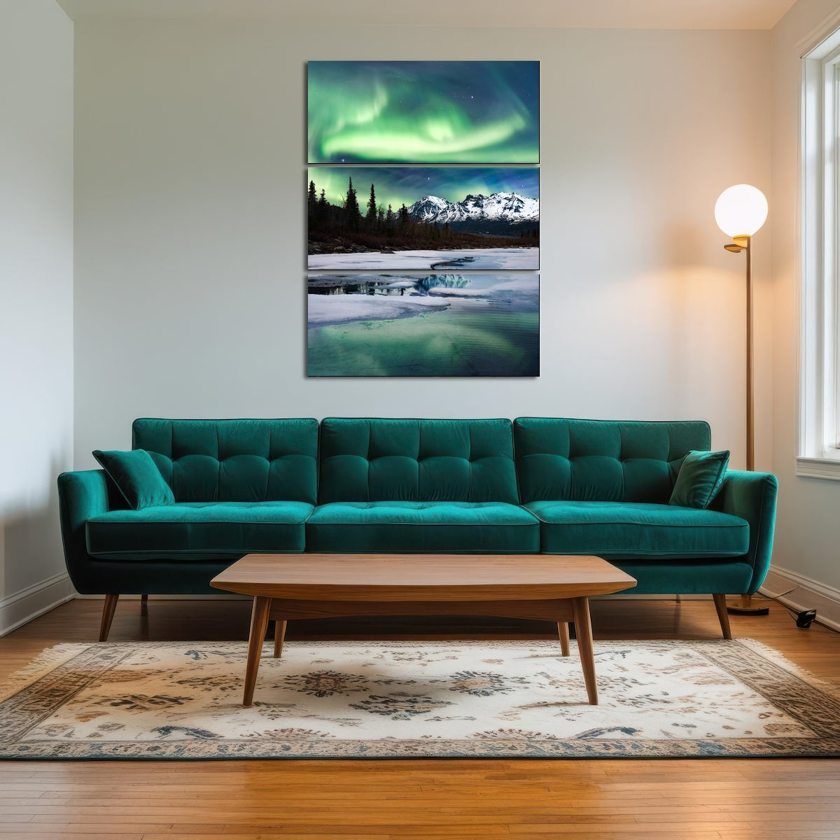 AUTO-MOCKUP ROOM | Northern Lights Landscape
