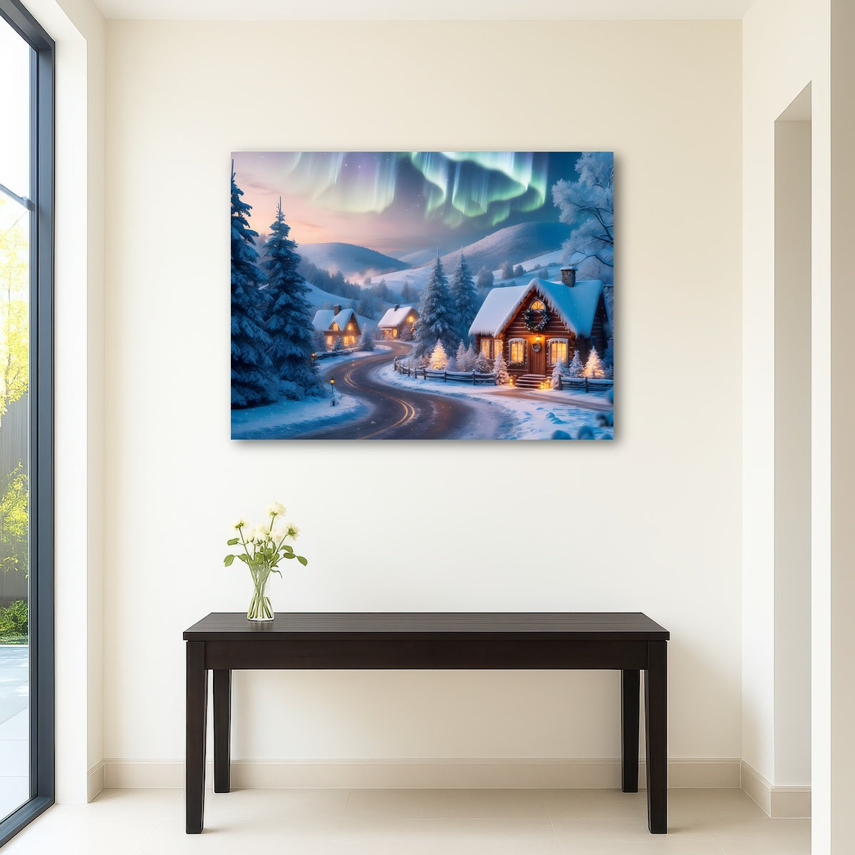AUTO-MOCKUP ROOM | Northern Lights Painting